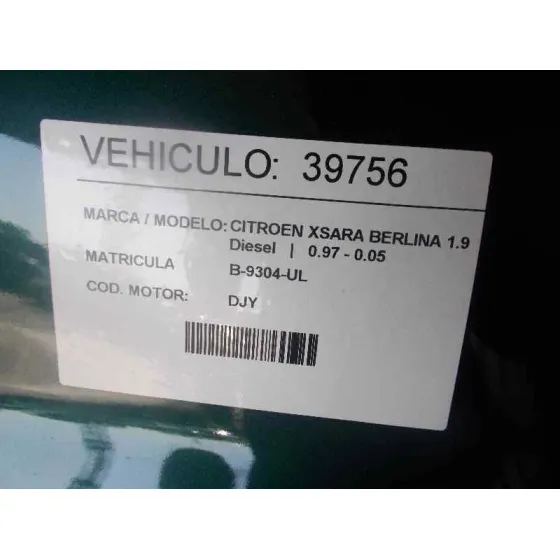 CITROEN XSARA BERLINA '1998 1.9 DIESEL VERDE