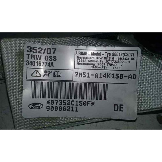 Airbag Cortina Delantero Derecho Para Ford Focus Berlina