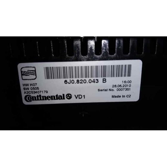 Mando Climatizador para Seat Ibiza Sc (6J1)