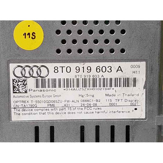Pantalla Multifuncion para Audi A5 Coupe (8T)