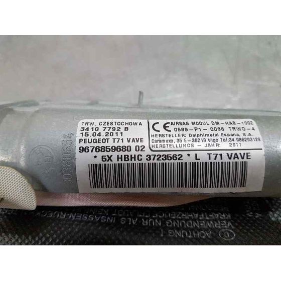 Airbag Cortina Delantero Derecho  Para Peugeot 308