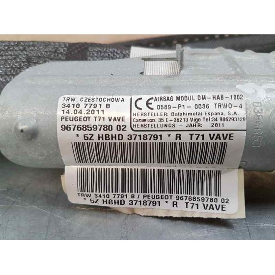 Airbag Cortina Delantero Izquierdo Para Peugeot 308