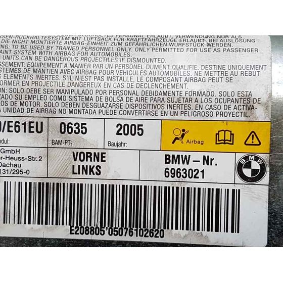 Airbag Lateral Delantero Izquierdo Para Bmw Serie 5 Berlina