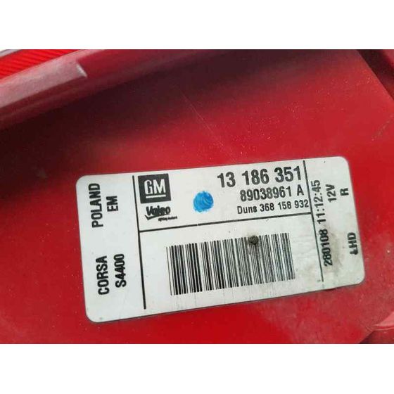 Piloto Trasero Derecho Para Opel Corsa D
