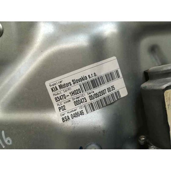 Elevalunas Trasero Izquierdo Para Kia Cee'd
