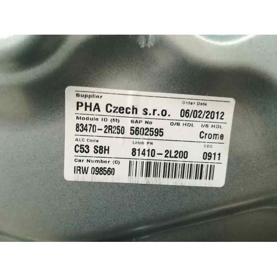 Elevalunas Trasero Izquierdo Para Hyundai I30Cw