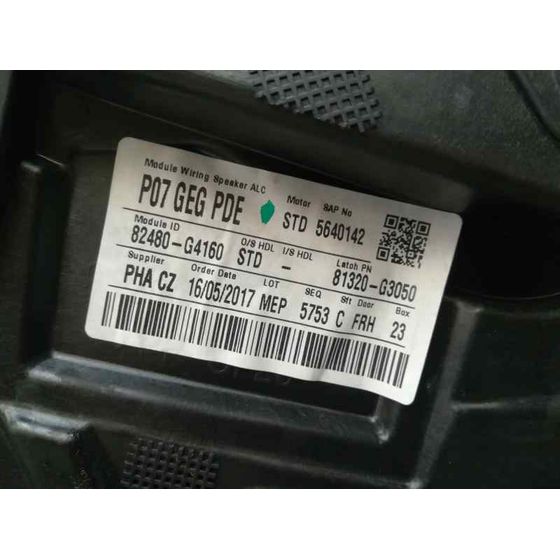 Elevalunas Delantero Derecho para Hyundai I30 (Pd)