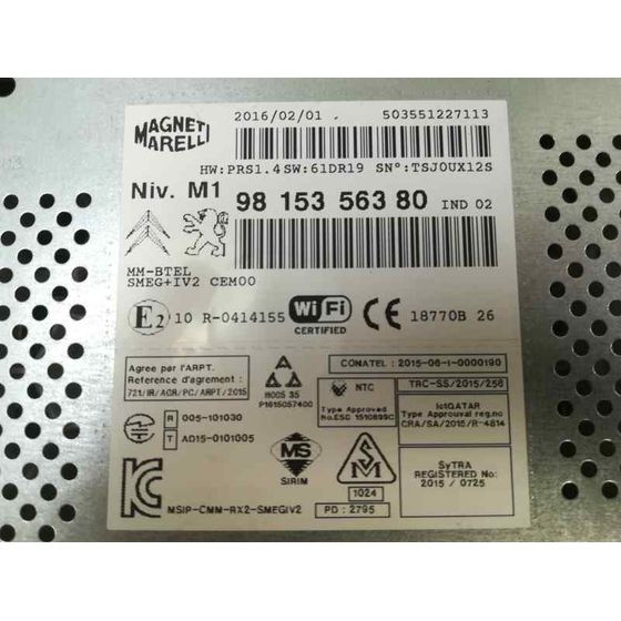 Sistema Navegacion Gps Para Citroen C4 Lim.
