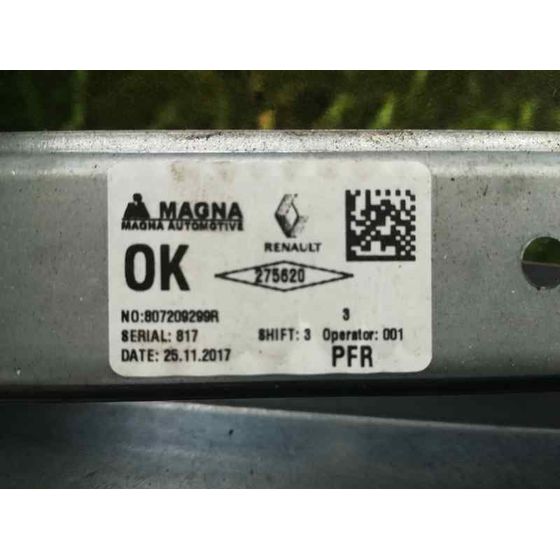 Elevalunas Delantero Derecho Para Dacia Sandero
