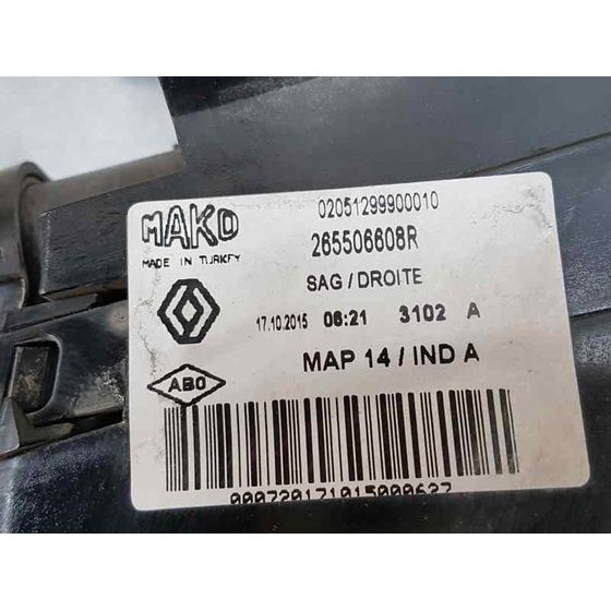 Piloto Trasero Derecho Para Renault Clio Iv