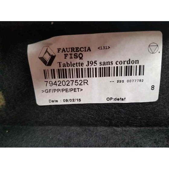 Bandeja Trasera Para Renault Scenic Iii