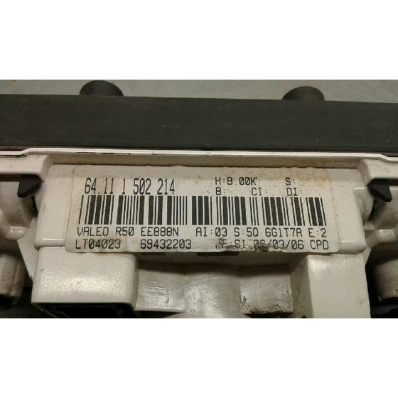 Mando Calefaccion / Aire Acondicionado para Mini Mini (R50,R53)