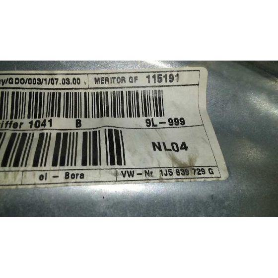Elevalunas Trasero Izquierdo Para Volkswagen Bora Berlina