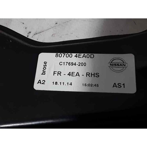 Elevalunas Delantero Derecho Para Nissan Qashqai
