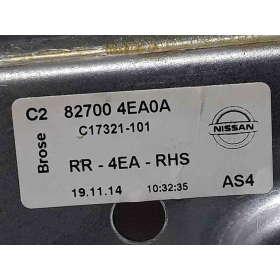 Elevalunas Trasero Derecho Para Nissan Qashqai