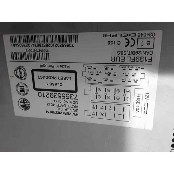 Sistema Audio / Radio Cd Para Fiat Punto
