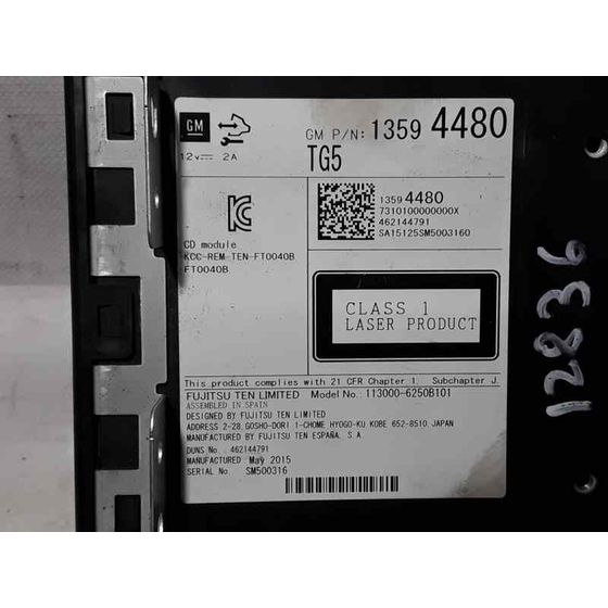 Sistema Audio / Radio Cd Para Opel Insignia Berlina