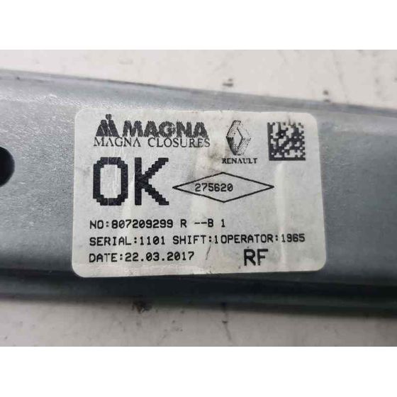 Elevalunas Delantero Derecho Para Dacia Sandero