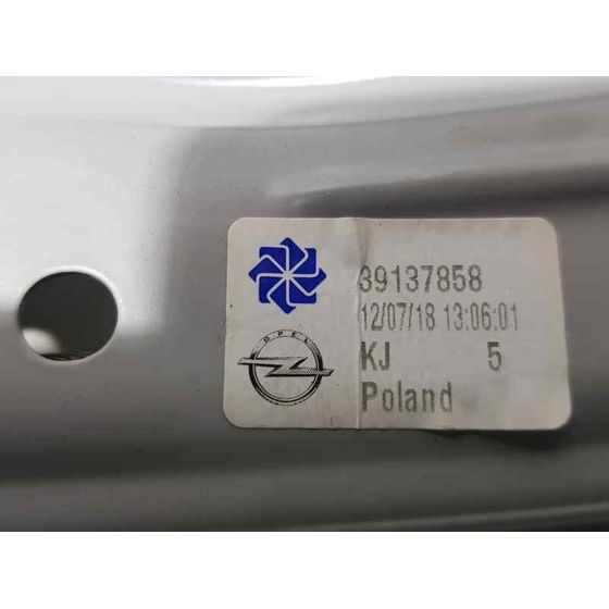 Elevalunas Trasero Derecho Para Opel Crossland X