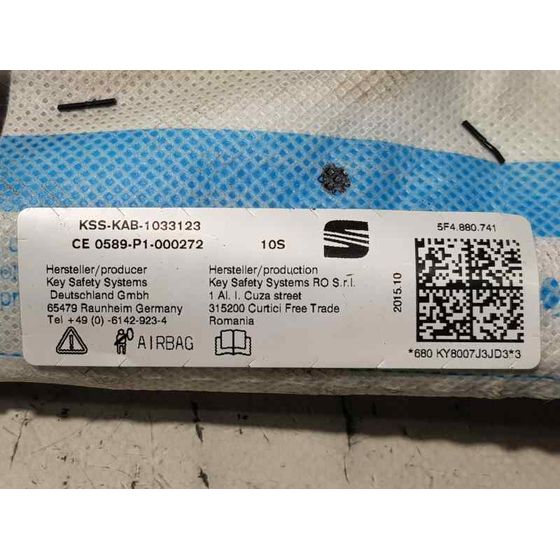 Airbag Cortina Delantero Izquierdo Para Seat Leon St