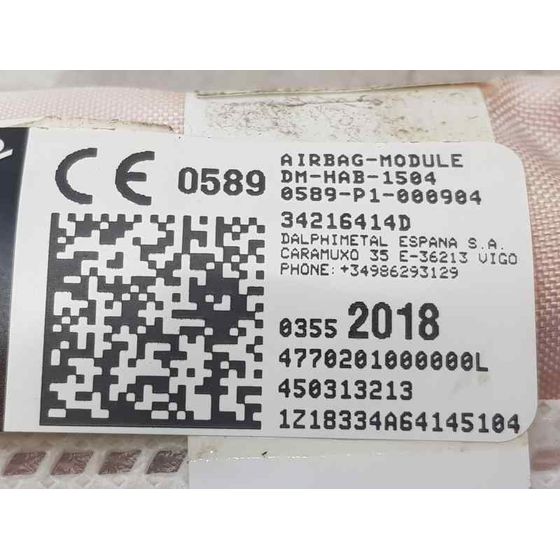 Airbag Cortina Delantero Izquierdo Para Opel Crossland X
