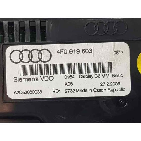 Pantalla Multifuncion Para Audi A6 Berlina