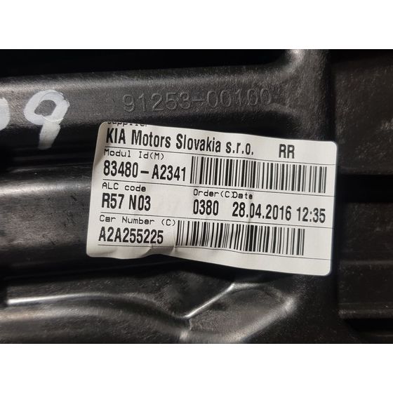 Elevalunas Trasero Derecho Para Kia Cee'd