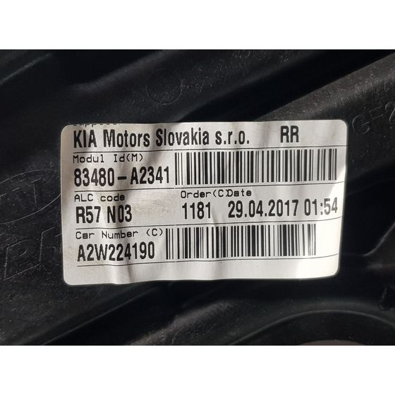 Elevalunas Trasero Derecho Para Kia Cee'd Sporty Wagon