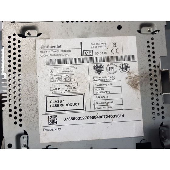 Sistema Audio / Radio Cd Para Fiat Panda