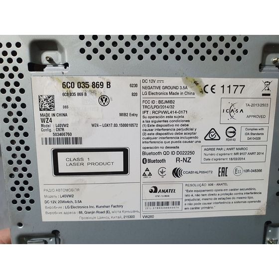 Sistema Audio / Radio Cd Para Volkswagen Polo