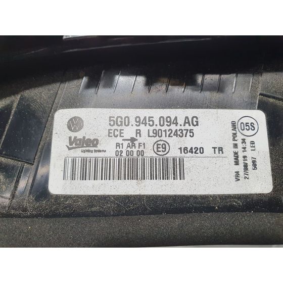 Piloto Trasero Derecho Para Volkswagen Golf Vii Lim.