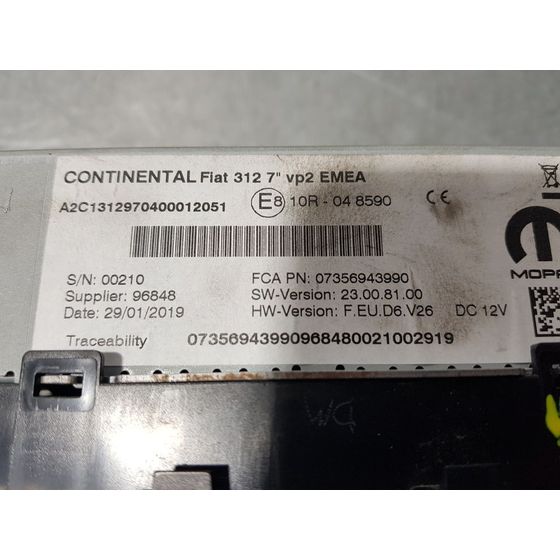 Sistema Audio / Radio para Fiat Nuova 500 (150)