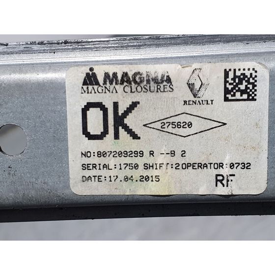 Elevalunas Delantero Derecho Para Dacia Sandero