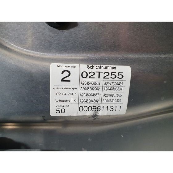 Elevalunas Trasero Derecho para Mercedes-Benz Clase C (W204) Berlina