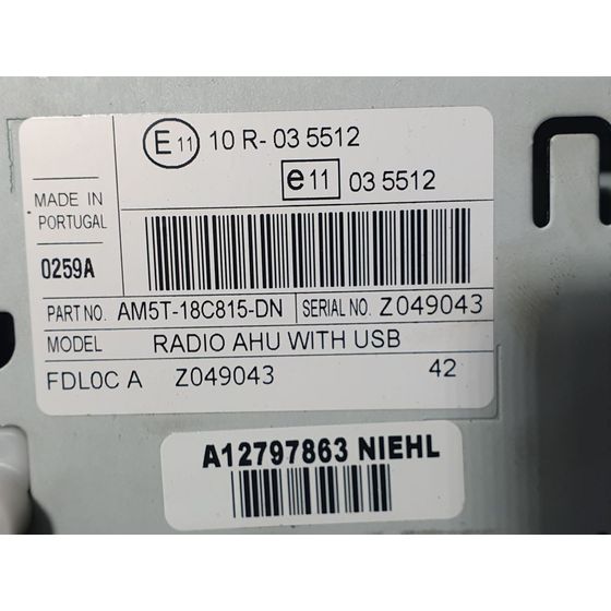 Sistema Audio / Radio Cd Para Ford Fiesta