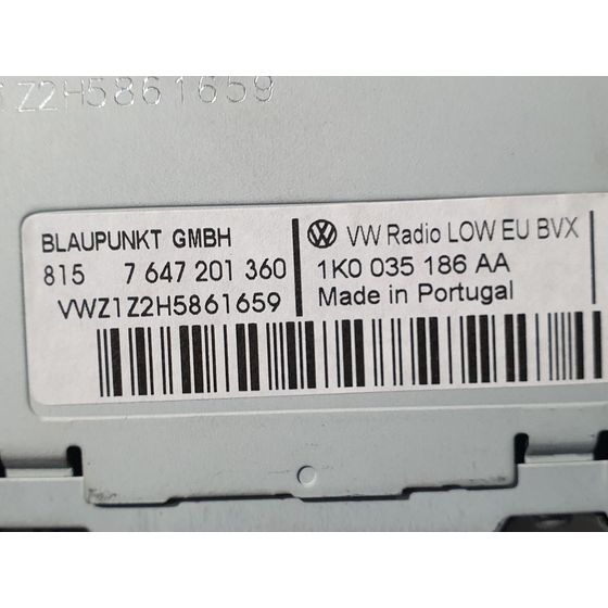 Sistema Audio / Radio Cd Para Volkswagen Golf Vi