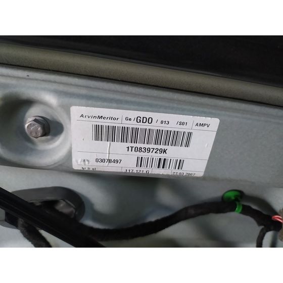 Elevalunas Trasero Izquierdo Para Volkswagen Touran
