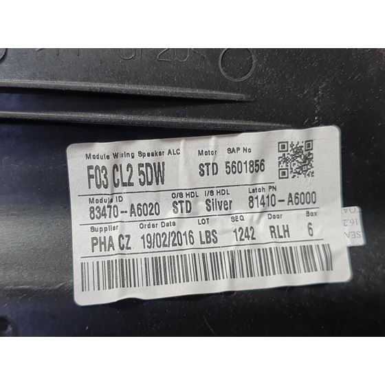 Elevalunas Trasero Izquierdo Para Hyundai I30
