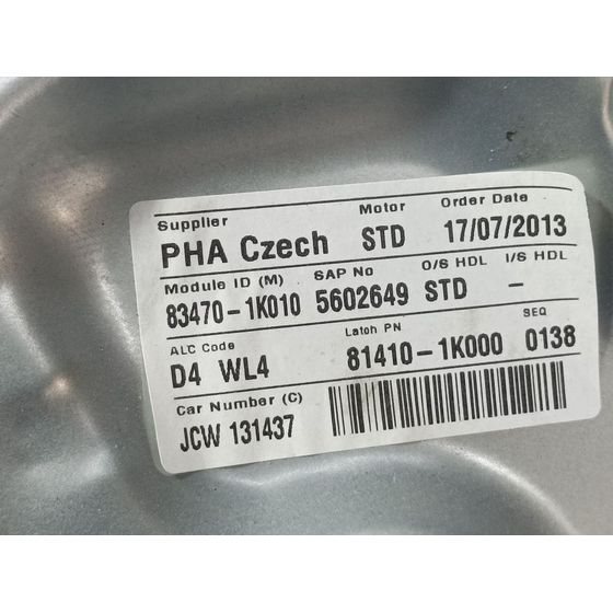 Elevalunas Trasero Izquierdo Para Hyundai Ix20