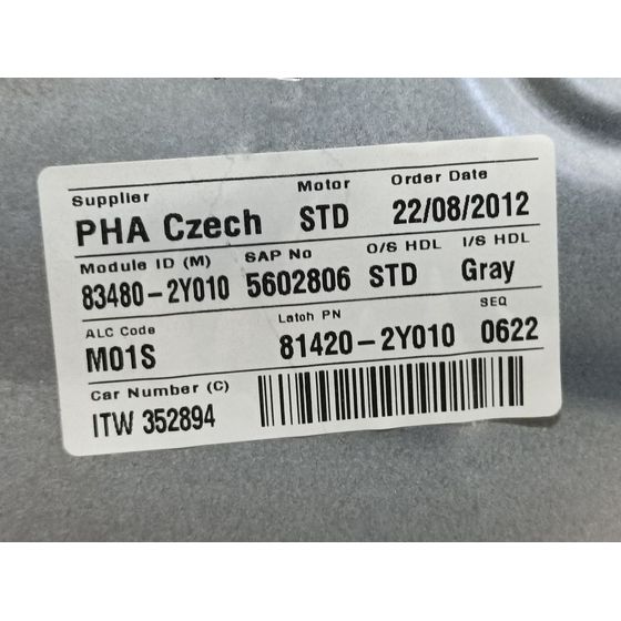 Elevalunas Trasero Derecho Para Hyundai Ix35
