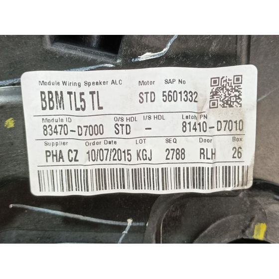 Elevalunas Trasero Izquierdo Para Hyundai Tucson