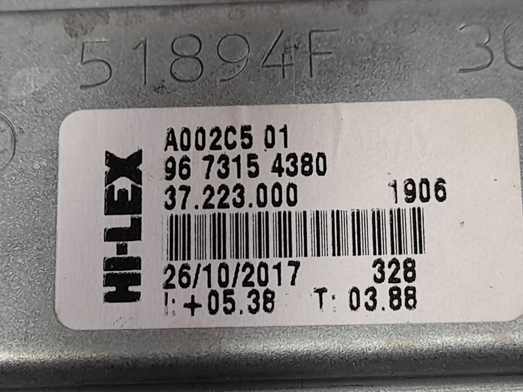 Elevalunas Delantero Derecho Para Peugeot 208