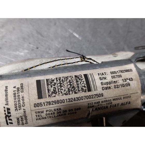 Airbag Cortina Delantero Derecho  Para Fiat Nuova 500