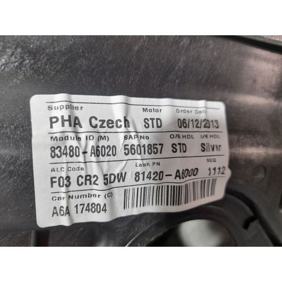 Elevalunas Trasero Derecho para Hyundai I30 (Gd)