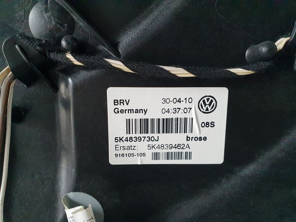 Elevalunas Trasero Derecho Para Volkswagen Golf Vi