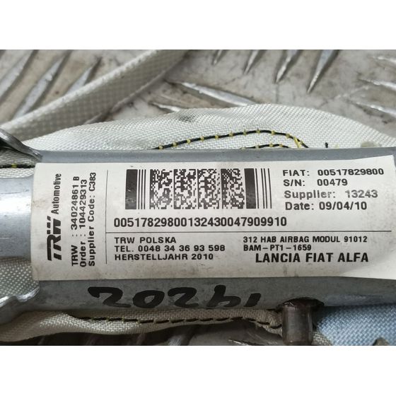 Airbag Cortina Delantero Derecho Para Fiat Nuova 500