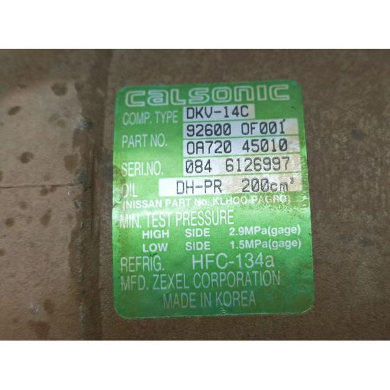 Compresor Aire Acondicionado Para Nissan Terrano/Terrano.ii