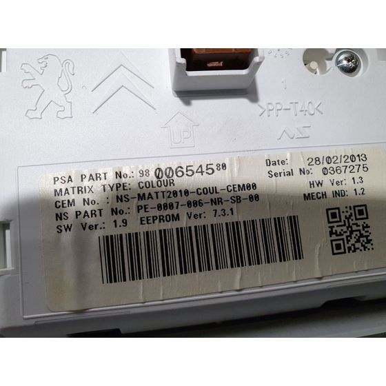 Cuadro Instrumentos para Peugeot 208