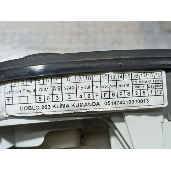 Mando Calefaccion / Aire Acondicionado para Opel Combo D