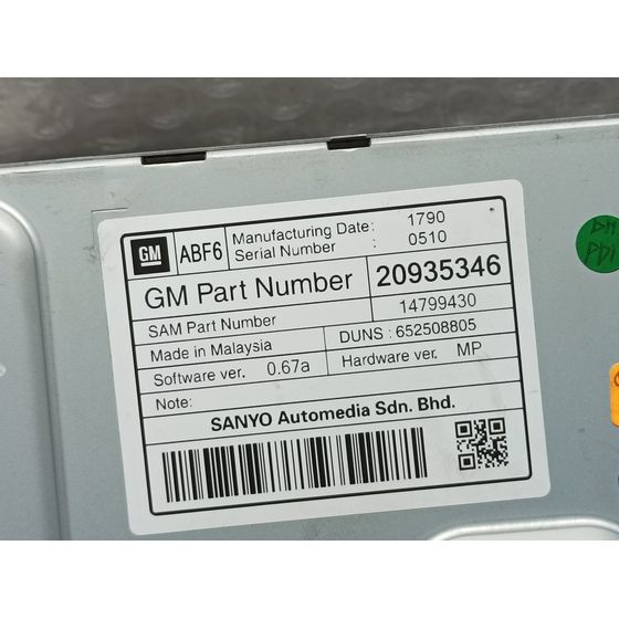 Sistema Navegacion Gps Para Chevrolet Cruze